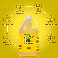 Seven Minerals Cold Pressed Castor Oil With Frankincense 16 Fl Oz Bottle Unrefined Hexane Free Hair Growth Thicker Eyel