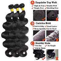 12A Human Hair Bundles 26 28 30 Inch Body Wave Bundles Human Hair Weave 3 Bundles Human Hair 100 Unprocessed Brazilian Bundles