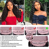 Manorshen Deep Wave Lace Frontal Wigs Brazilian Virgin 13X4 Lace Front Deep Curly Wave Glueless Brazilian Hair Wet Wavy Human Ha