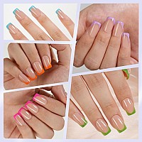 Misssix French Gel Nail Tips 160Pcs French Tip Press On Nails Short Square No Need To File Tips Prelasting Fake Nails For Na