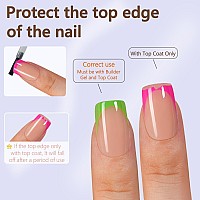 Misssix French Gel Nail Tips 160Pcs French Tip Press On Nails Short Square No Need To File Tips Prelasting Fake Nails For Na