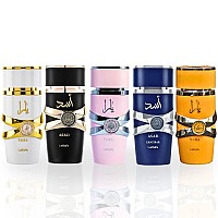 Lattafa Yara Collection 5 Piece Set Yara Yara Moi Yara Tous Asad Asad Zanzibar Eau De Parfum Sprays 100Ml 34 Oz