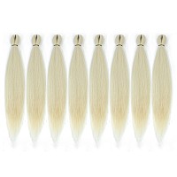 Difunee Prestretched Braiding Hair 20 Inch 8 Packs Offwhite Midlength Braiding Hair For Twist Or Box Braids Yaki Texture H