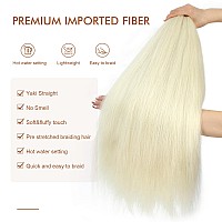 Difunee Prestretched Braiding Hair 20 Inch 8 Packs Offwhite Midlength Braiding Hair For Twist Or Box Braids Yaki Texture H