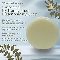 Womens Unscented Shea Butter All Natural Shaving Soap Ideal For Sensitive Skin Long Lasting And Perfect For Shaving Legs