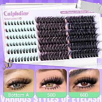 Calphdiar Eyelash Clusters Fluffy Lash Clusters With Bottom Lashes Thick Volume Cluster Eyelash Extensions 1218Mm Wispy Individ