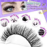 Calphdiar Eyelash Clusters Fluffy Lash Clusters With Bottom Lashes Thick Volume Cluster Eyelash Extensions 1218Mm Wispy Individ