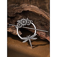 Haquil Dragonfly Sunflower Hairpin Retro Vintage Decorative For Hair Accessory Jewelry For Women