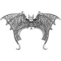 Haquil Vintage Bat Wing Hairpin Wing Decor Barrettes Antique Retro Decorative For Hair Accessory