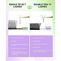 Nagaraku Y Eyelash Extensions Supplies 2D Y Lash Easy Fan Russian Volume Crisscross Eyelashes Handwoven Y Shaped Mesh Wispy Clus