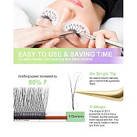 Nagaraku Y Eyelash Extensions Supplies 2D Y Lash Easy Fan Russian Volume Crisscross Eyelashes Handwoven Y Shaped Mesh Wispy Clus