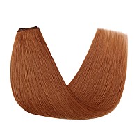 Sunny 80G Wire Hair Extensions Copper Invisible Wire Hair Extensions With Adjustable Clips Human Hair Extensions Wire Orange Cop