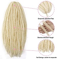 Byhair Afro Kinky Twist Crochet Hair Braids Marley Braid Hair 24Inch Blonde Cuban Twist Braiding Hair 6Packs613