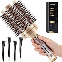 Stylemate Round Brush For Blow Out Nano Thermal Ceramic Ionic Tech Round Barrel Hair Brush With Boar Bristles Roller Brush F