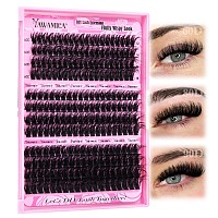 Yawamica Fluffy Eyelash Clusters Wispy Lash Extension 60D80D90D Thick Volume Individual Lashes 1218Mm Cluster Lashes D Curl C