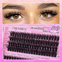 Yawamica Fluffy Eyelash Clusters Wispy Lash Extension 60D80D90D Thick Volume Individual Lashes 1218Mm Cluster Lashes D Curl C