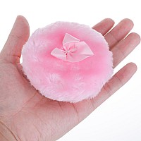 Sibba Large Fluffy Powder Puff 4 Inch Ultra Soft Washable Reusable Velour Face Body Powder Puff Loose Powder Puffs Wet Dry Make