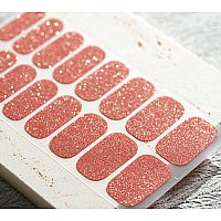 Beaolata Nail Polish Strips 32 Nail Wraps Nail Stickers Gel Nail Strips Easy Apply Remove Long Lasting Salon Quality Gol