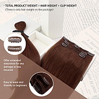 Sunny 135G Clip In Human Hair Extensions Auburn Hair Clip In Extensions Dark Auburn Hair Extensions Clip Ins Real Human Hair Aub