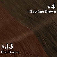 Sunny 135G Clip In Human Hair Extensions Auburn Hair Clip In Extensions Dark Auburn Hair Extensions Clip Ins Real Human Hair Aub