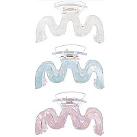 Hair Claw Clips 35 Inch Hair Banana Barrettes Mermaid Color Hair Clips Cellulose Acetate Large Hairpin Plastic Rectangle Styl