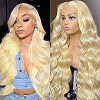 Lrnlrn 613 Lace Front Wig Human Hair 180 Density Body Wave Blonde Lace Front Wigs Human Hair Pre Plucked 613 13X6 Lace Front Wig