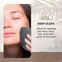 Kol Face Scrubber Premium Charcoal And Vitamin E Infused Facial Cleansing And Exfoliating Pads For Daily Face Cleaning And Make