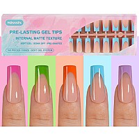 Misssix French Gel Nail Tips 150Pcs French Tip Press On Nails Long Square No Need To File Tips Prelasting Fake Nails For Nai