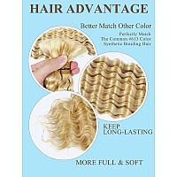 613 Blonde Braiding Hair 100G 18 Inch Deep Water Wave Bulk Human Hair For Braiding No Weft Bundle Brazilian Virgin Curly Human H