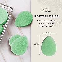 Kol Face Scrubber Cucumber Infused Exfoliating Facial Cleansing Pads Disposable Exfoliator Face Sponge For Daily Face Cleaning