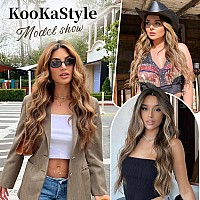 Kookastyle Invisible Wire Hair Extensions With Transparent Headband Adjustable Size 4 Secure Clips Long Wavy Secret Wire Hairpie