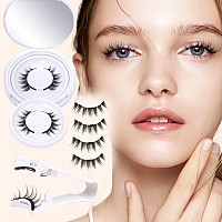 Alice Reusable Magnetic Eyelashes Without Eyeliner No Glue Needed Magnetic Lashes Kit Natural Look 2 Pairs Manga Magnetic Lash