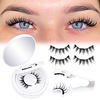 Alice Reusable Magnetic Eyelashes Without Eyeliner No Glue Needed Magnetic Lashes Kit Natural Look 2 Pairs Manga Magnetic Lash