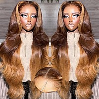 250 Density 13X6 Honey Blonde Body Wave Lace Front Wig Human Hair With Baby Hair Glueless Wigs Human Hair Ombre Lace Front Wig