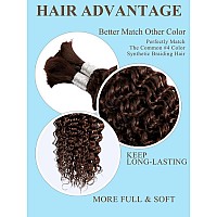 Chocolate Brown Braiding Hair 100G 24 Inch Deep Water Wave Bulk Human Hair For Braiding 2 Bundle 10A Brazilian Virgin Curly Hair