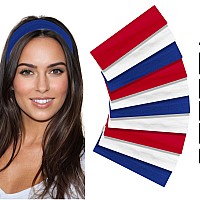 Styla Hair Headbands For Women Stretch Fashion Jersey Headbands 10 Pack Nonslip Head Wraps Great For Spa Sports Yoga Pilates