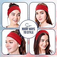 Styla Hair Headbands For Women Stretch Fashion Jersey Headbands 10 Pack Nonslip Head Wraps Great For Spa Sports Yoga Pilates