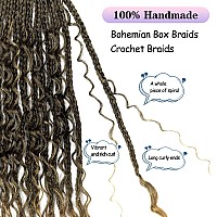 Goddess Box Braids Crochet Hair With Curly Ends 20 Inch Bohomian Box Braids Crochet Braids 8 Packs 3X Crochet Braids Synthetic B