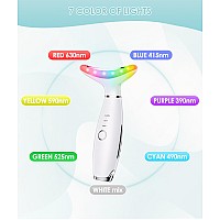 Elishine 7 Color Neck Face Massager Facial Massager Tool For Skin Care At Home Vibrating Face Massager With Thermals Galvani