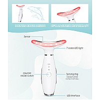 Elishine 7 Color Neck Face Massager Facial Massager Tool For Skin Care At Home Vibrating Face Massager With Thermals Galvani