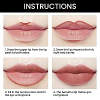 Evpct 1Pcs Fairest Nude Velvet Matte Lip Liner And Lipstick Combo Set Kit For Women Dnm Magic 24 Hours Lipstick And Lip Liner M