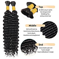 Human Braiding Hair For Boho Braids Bohemian Deep Wave Bulk 100 Human Hair For Braiding Wet And Wave Human Culry Hair For Boho