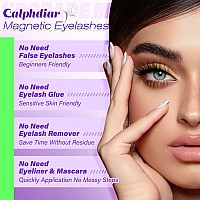 Calphdiar Magnetic Eyelashes With Applicator Manga Magnetic Lashes Magnetic Eyelashes Without Eyeliner Reusable Natural Magnetic