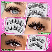 Magnetic Eyelashes Without Eyeliner Magnetic Lashes With Applicator Reusable Magnetic Eyelashes Natural Look 3 Styles False Eyel