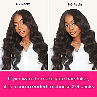 Lashey Seamless Clip In Hair Extensions Human Hair 130G 9Pcs 14 Inch Body Wave 2 Dark Brown Clip In Hair Extensions For Women P