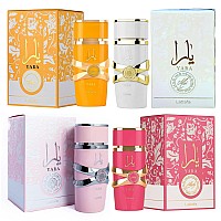 Lattafa 4 Piece Set Eau De Parfum Spray For Women 34 Ounce Yara 34 Ounce Yara Moi 34 Ounce Yara Tous 34 Ounce Yara Ca