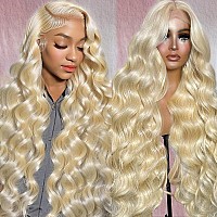 Alipeacock 613 13X6 Lace Front Wig Human Hair 200 Density Body Wave Blonde Lace Front Wigs Human Hair Pre Plucked Blonde Wig Hu