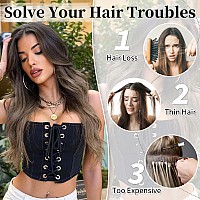 Kookastyle Invisible Wire Hair Extensions With Transparent Headband Adjustable Size 4 Secure Clips Long Wavy Secret Wire Hairpie