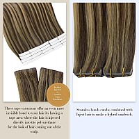 Full Shine Injection Virgin Tape In Hair Extensions Color Bm Tape In Human Hair Extensions Invisible Tape In Extensions 20Inch D