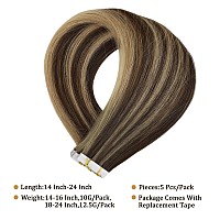 Full Shine Injection Virgin Tape In Hair Extensions Color Bm Tape In Human Hair Extensions Invisible Tape In Extensions 20Inch D